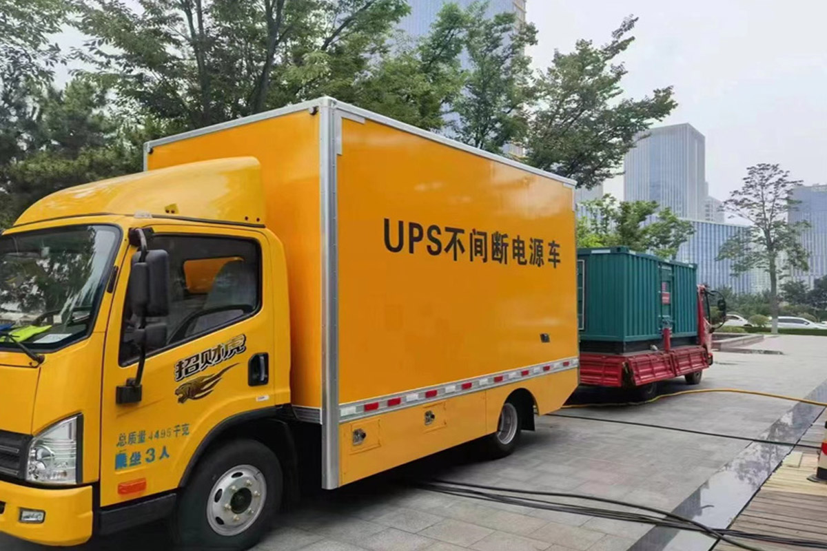 宿松发电机租赁施工现场