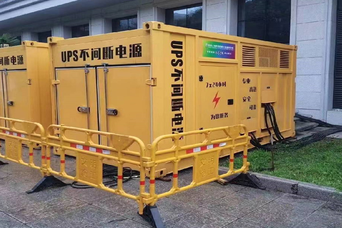 宿松发电机租赁施工现场